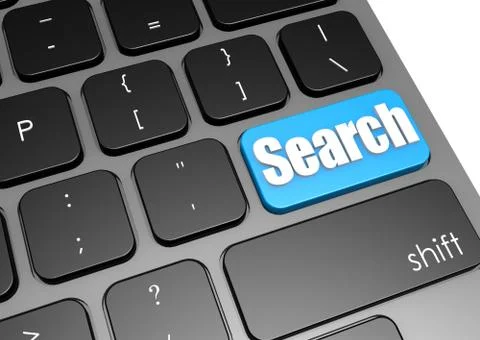 Search with black keyboard Illustrazione stock