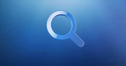 Search Blue 3d Icon Stock Footage 69780779