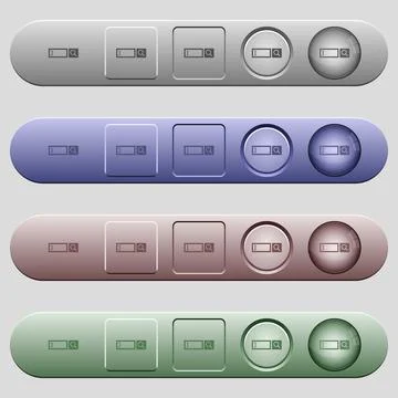Search box icons on menu bars Illustrazione stock