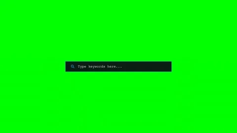 Search box input auto keyboard typing on green screen Video stock 343494712