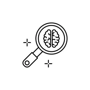 Search brain icon. Element of brain concept Stock Illustration