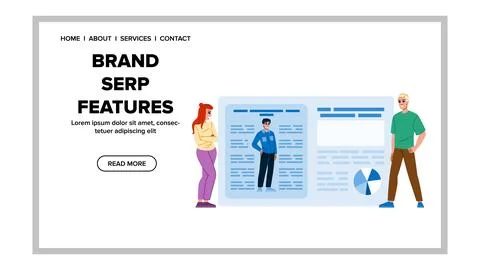 Search brand serp features vector Stock Illustration