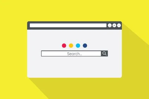 Search browser bar in flat style vector illustration Stock Illustration