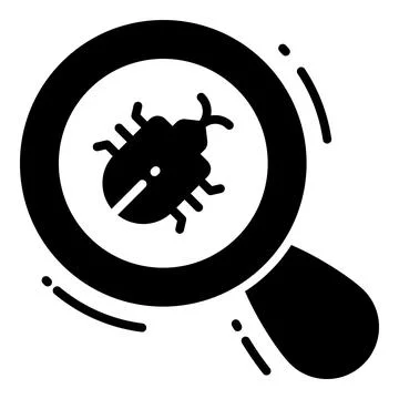 Search Bug, Protection and security vector icons set cyber computer network.. Stock Illustration