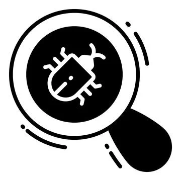 Search Bug, Protection and security vector icons set cyber computer network.. Ilustración de archivo