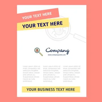 Search bug  Title Page Design for Company profile ,annual report, presentatio Stock Illustration