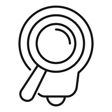 Search bulb data icon outline vector. Study case 스톡 일러스트