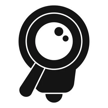 Search bulb data icon simple vector. Study case Stock Illustration
