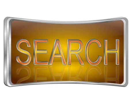 Search button - 3D illustration Stock Illustration