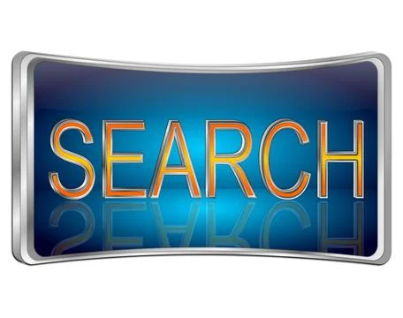 Search button - 3D illustration Stock Illustration