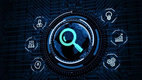 Search button. Searching Browsing internet data information networking concep Stock Footage 150270852