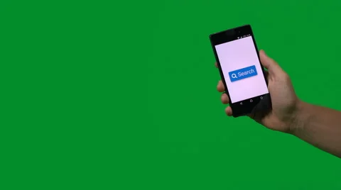 Search button tap on a phone Stock Footage 68650825