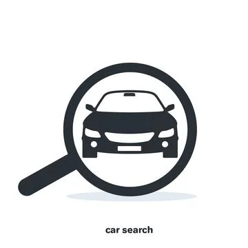 Search for a car, engine malfunction in the form of an icon with a magnifying Stock Illustration