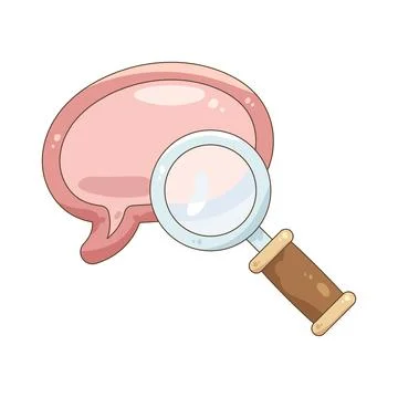 Search chat bubble Иллюстрация