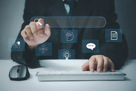 Search ChatGPT chatting artificial intelligence chatbot. OpenAI Digital cha.. Stock Photos
