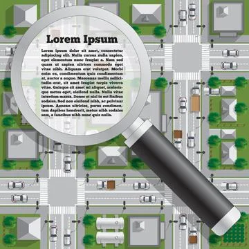 Search by city map. Stock Illustration
