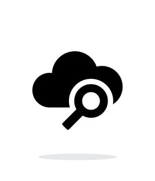 Search cloud computing simple icon on white background. Illustrazione stock