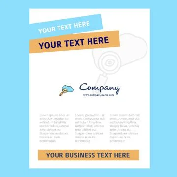Search on cloud  Title Page Design for Company profile ,annual report, presen 스톡 일러스트
