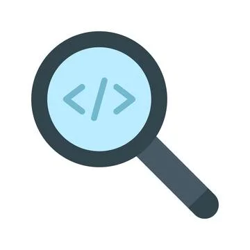 Search from Code icon vector image. Illustration