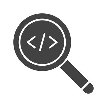 Search from Code icon vector image. 스톡 일러스트