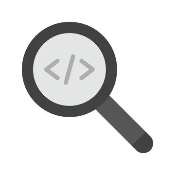 Search from Code icon vector image. Illustration