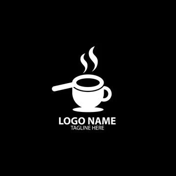 Search coffee  logo design vector Stock Illustration