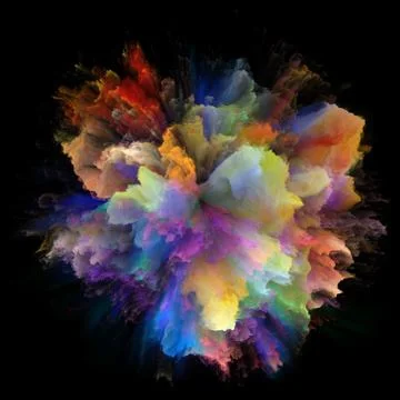 In Search of Color Splash Explosion Stock Illustration