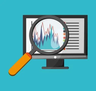 Search computer graph web Stock Illustration