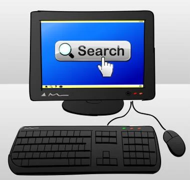 Search computer Stock Illustration