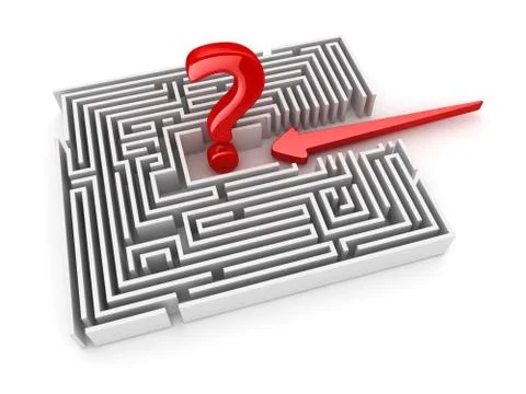 Search concept with maze Stock-Illustration