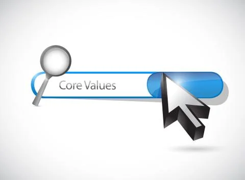 Search for core values illustration design Stock Illustration