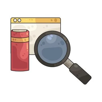 Search course illustration Stock Illustration
