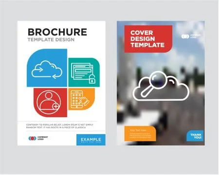 Search data brochure flyer design template Stock Illustration
