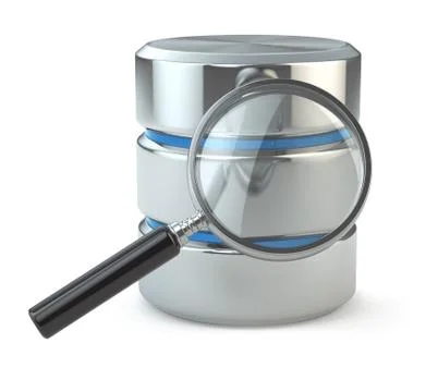 Search data. database and loupe Stock Illustration