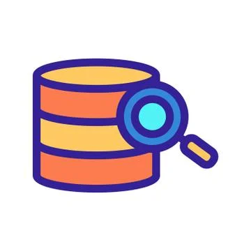 Search the database for the vector icon. Isolated contour symbol illustration 스톡 일러스트