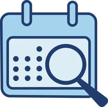 Search Date, Event Inspection, Audit Schedule Stock Illustration