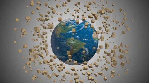 Search for a delivery point. seamless loop. business background. Stock Footage 83990355