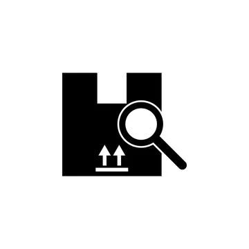 Search Delivery Service Flat Vector Icon 스톡 일러스트