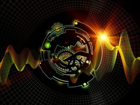 In Search of Digital Processing 스톡 일러스트