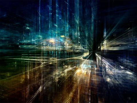 In Search of Digital World Stock Illustration