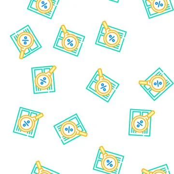 Search for discounts vector seamless pattern Stock Illustration