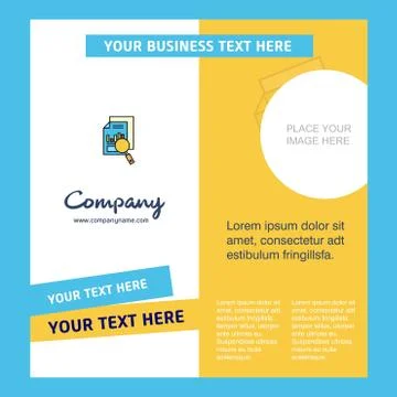 Search Document  Company Brochure Template. Vector Busienss Template Ilustración de archivo