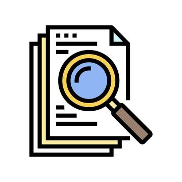 Search document file color icon vector illustration Stock Illustration