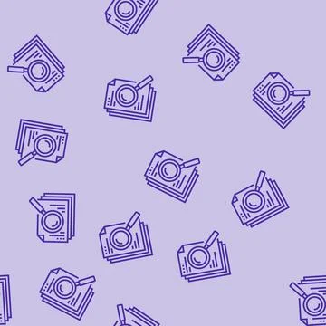 Search document file line seamless pattern Stockillustratie
