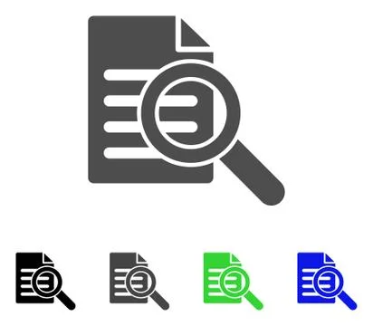 Search Document Flat Icon Illustrazione stock
