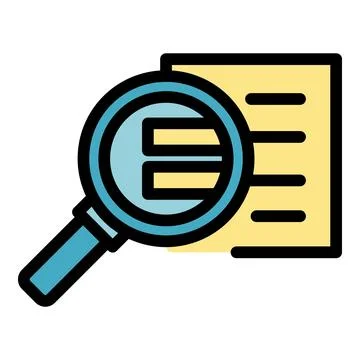 Search document icon vector flat 스톡 일러스트