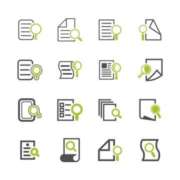 Search document icons Stock Illustration