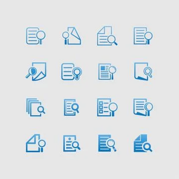 Search document icons Stock Illustration