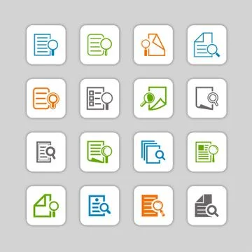 Search document icons Stock Illustration