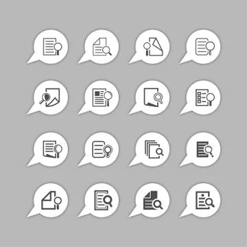 Search document icons Stock Illustration